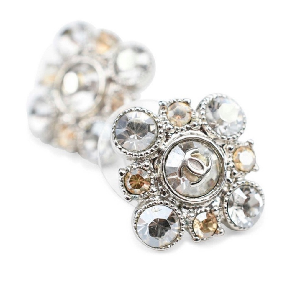 NEW CHANEL Crystal Post Earrings